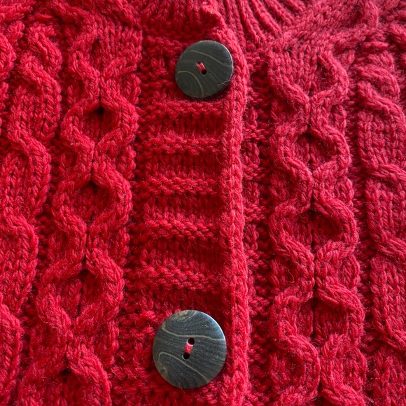 Kiloran Knitwear Sweater Medium Cardigan Fisherman cable knit Ireland Wool - Picture 6 of 8